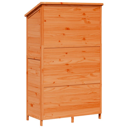 vidaXL Garden Shed with Roof Brown 106.5 x 56 x 176 cm Solid Fir Wood