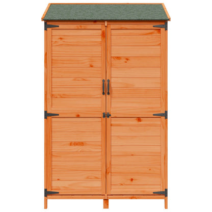 vidaXL Garden Shed with Roof Brown 106.5 x 56 x 176 cm Solid Fir Wood