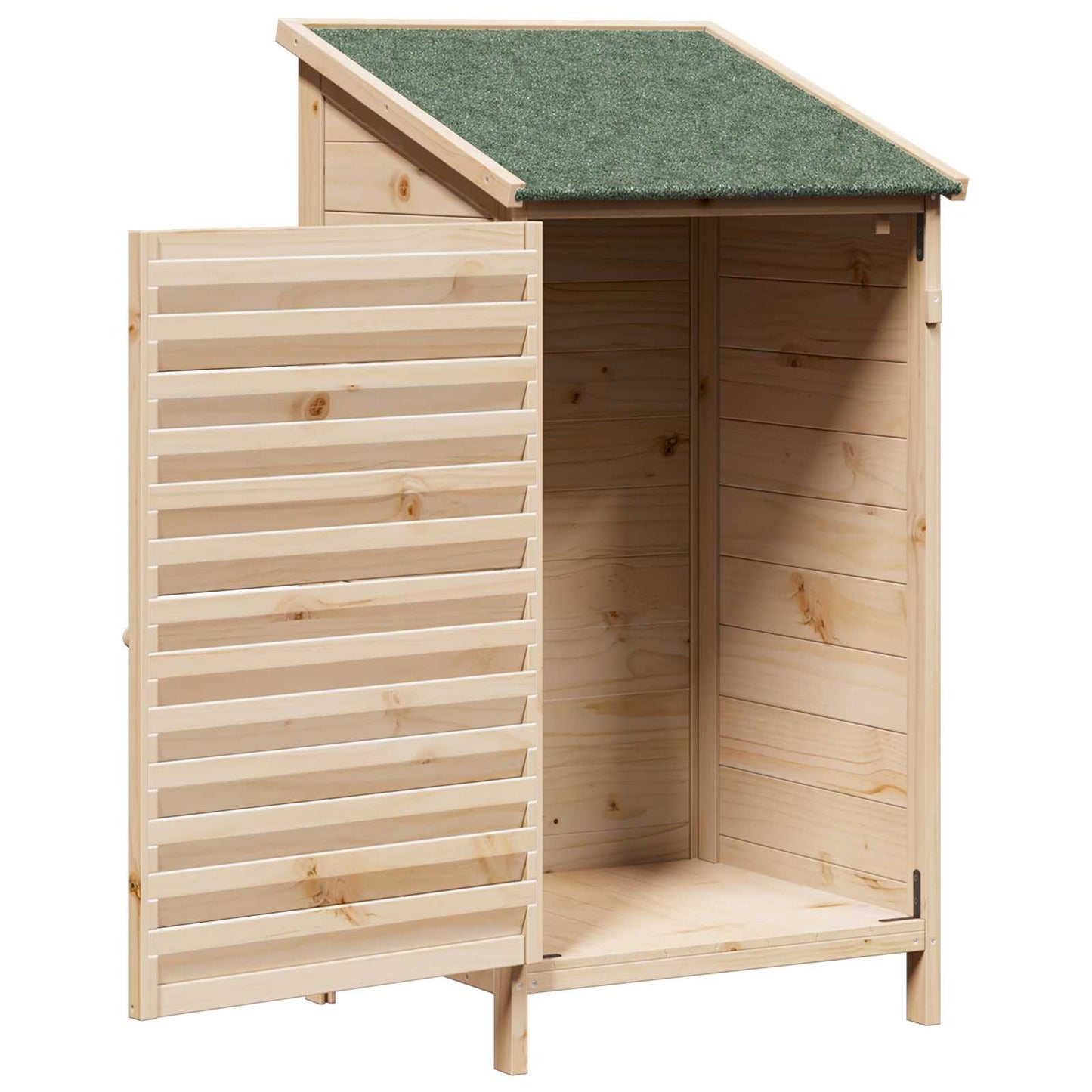 vidaXL Garden Shed with Roof Natural 59 x 56 x 113.5 cm Solid Fir Wood