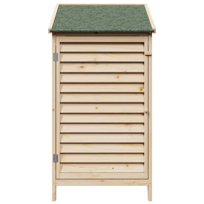 vidaXL Garden Shed with Roof Natural 59 x 56 x 113.5 cm Solid Fir Wood