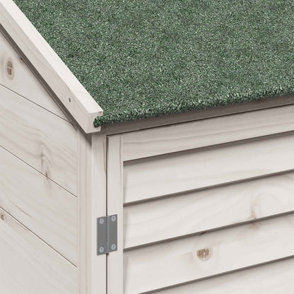 vidaXL Garden Shed with Roof White 59 x 56 x 113.5 cm Solid Fir Wood