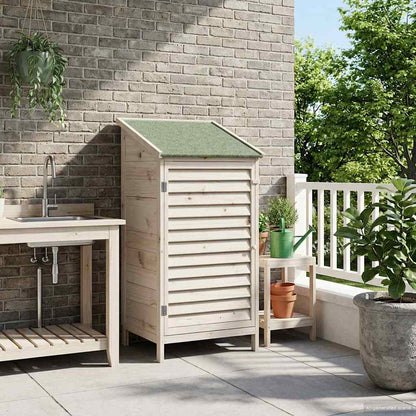vidaXL Garden Shed with Roof White 59 x 56 x 113.5 cm Solid Fir Wood