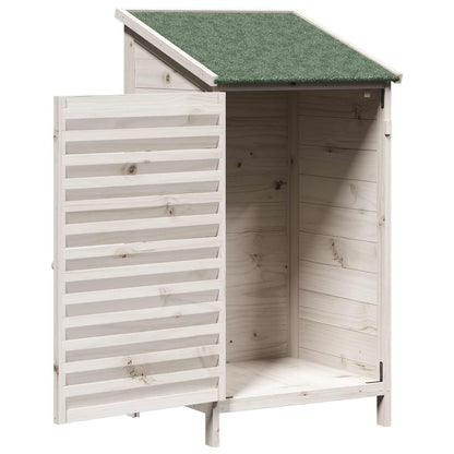 vidaXL Garden Shed with Roof White 59 x 56 x 113.5 cm Solid Fir Wood
