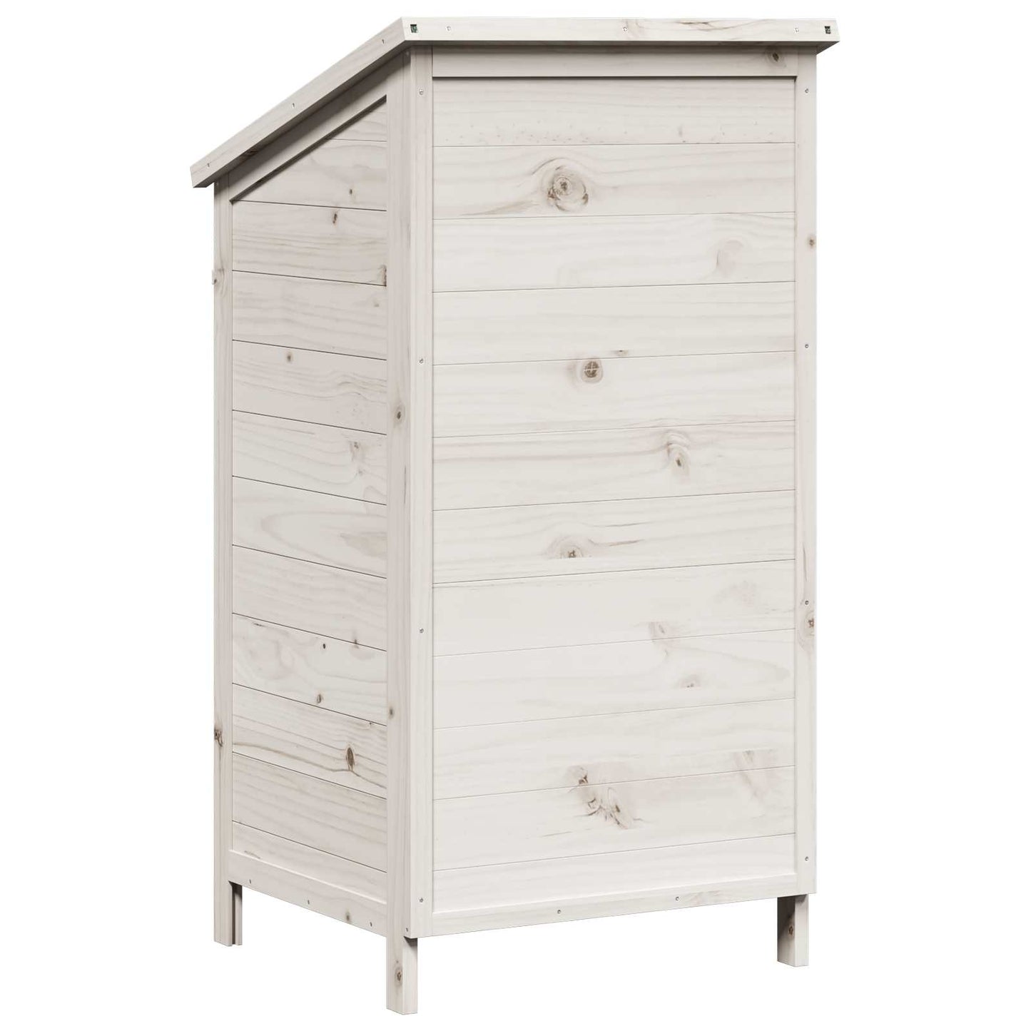 vidaXL Garden Shed with Roof White 59 x 56 x 113.5 cm Solid Fir Wood