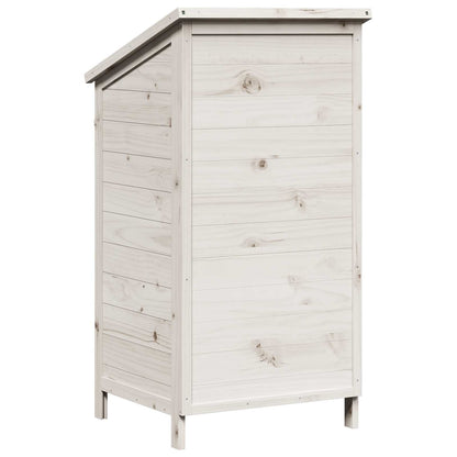 vidaXL Garden Shed with Roof White 59 x 56 x 113.5 cm Solid Fir Wood