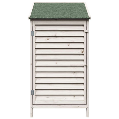 vidaXL Garden Shed with Roof White 59 x 56 x 113.5 cm Solid Fir Wood
