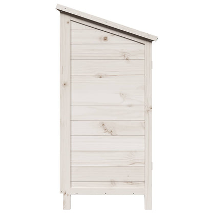 vidaXL Garden Shed with Roof White 59 x 56 x 113.5 cm Solid Fir Wood