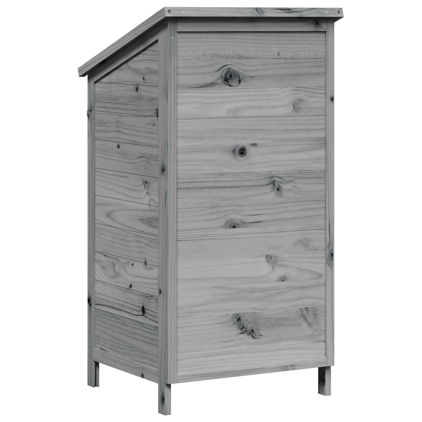 vidaXL Garden Shed with Roof Grey 59 x 56 x 113.5 cm Solid Fir Wood