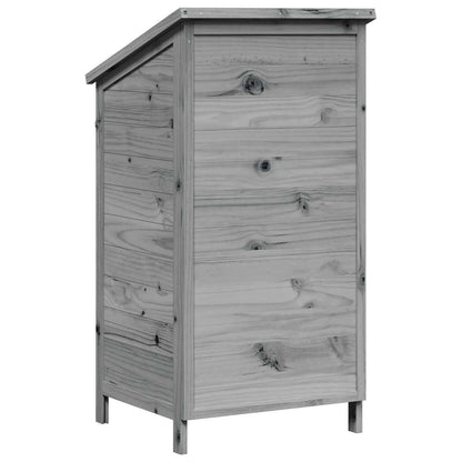 vidaXL Garden Shed with Roof Grey 59 x 56 x 113.5 cm Solid Fir Wood