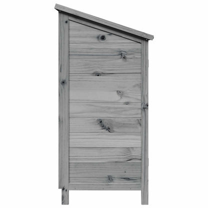 vidaXL Garden Shed with Roof Grey 59 x 56 x 113.5 cm Solid Fir Wood