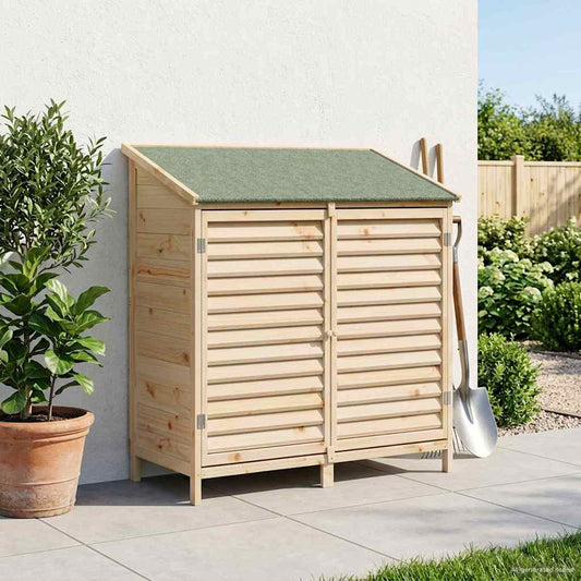vidaXL Garden Shed Natural 106 x 56 x 113.5 cm Solid Fir Wood