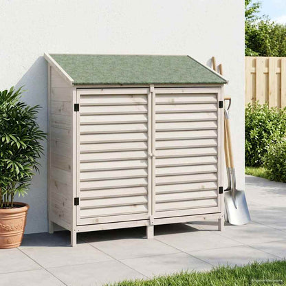 vidaXL Garden Shed with Roof White 106 x 56 x 113.5 cm Solid Fir Wood