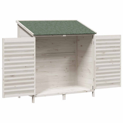 vidaXL Garden Shed with Roof White 106 x 56 x 113.5 cm Solid Fir Wood