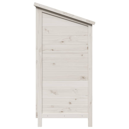 vidaXL Garden Shed with Roof White 106 x 56 x 113.5 cm Solid Fir Wood