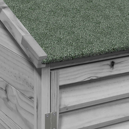 vidaXL Garden Shed with Roof Grey 106 x 56 x 113.5 cm Solid Fir Wood