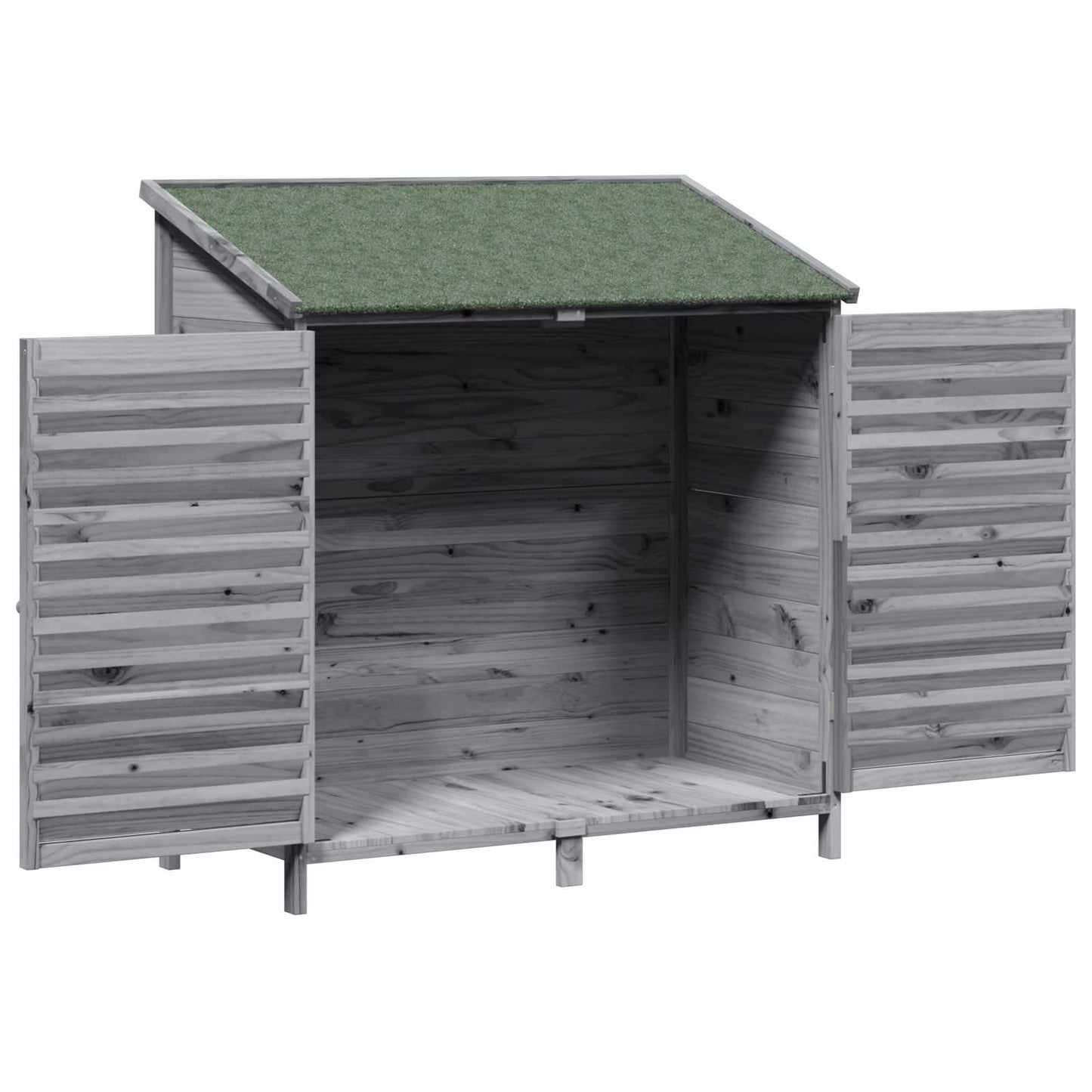vidaXL Garden Shed with Roof Grey 106 x 56 x 113.5 cm Solid Fir Wood