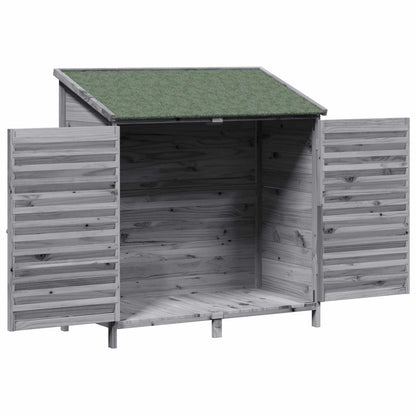 vidaXL Garden Shed with Roof Grey 106 x 56 x 113.5 cm Solid Fir Wood