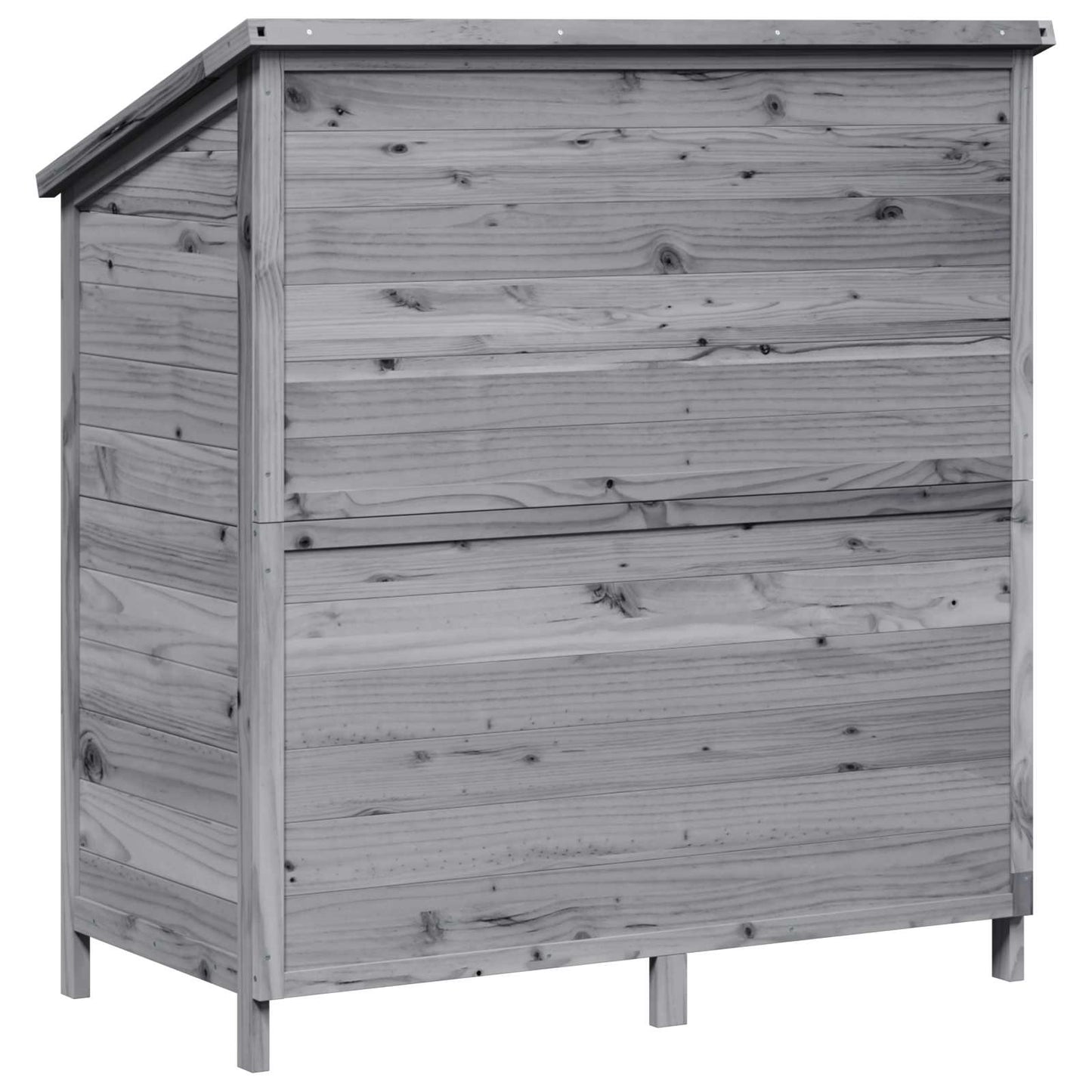 vidaXL Garden Shed with Roof Grey 106 x 56 x 113.5 cm Solid Fir Wood