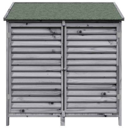 vidaXL Garden Shed with Roof Grey 106 x 56 x 113.5 cm Solid Fir Wood