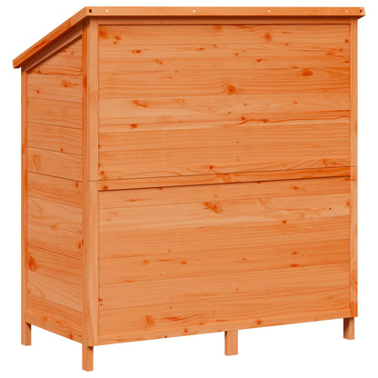 vidaXL Garden Shed with Roof Brown 106 x 56 x 113.5 cm Solid Fir Wood