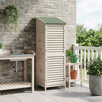vidaXL Garden Shed with Roof White 59 x 56 x 176 cm Solid Fir Wood