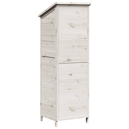 vidaXL Garden Shed with Roof White 59 x 56 x 176 cm Solid Fir Wood