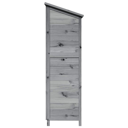 vidaXL Garden Shed with Roof Grey 59 x 56 x 176 cm Solid Fir Wood