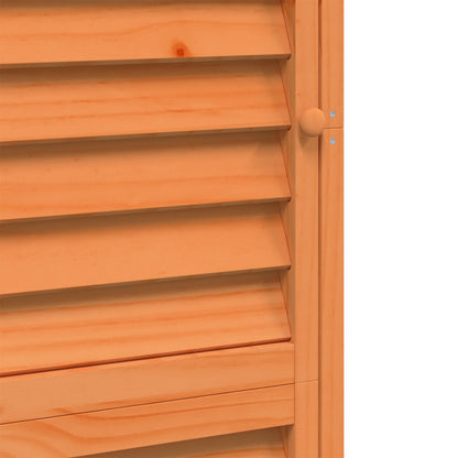 vidaXL Garden Shed with Roof Brown 59 x 56 x 176 cm Solid Fir Wood