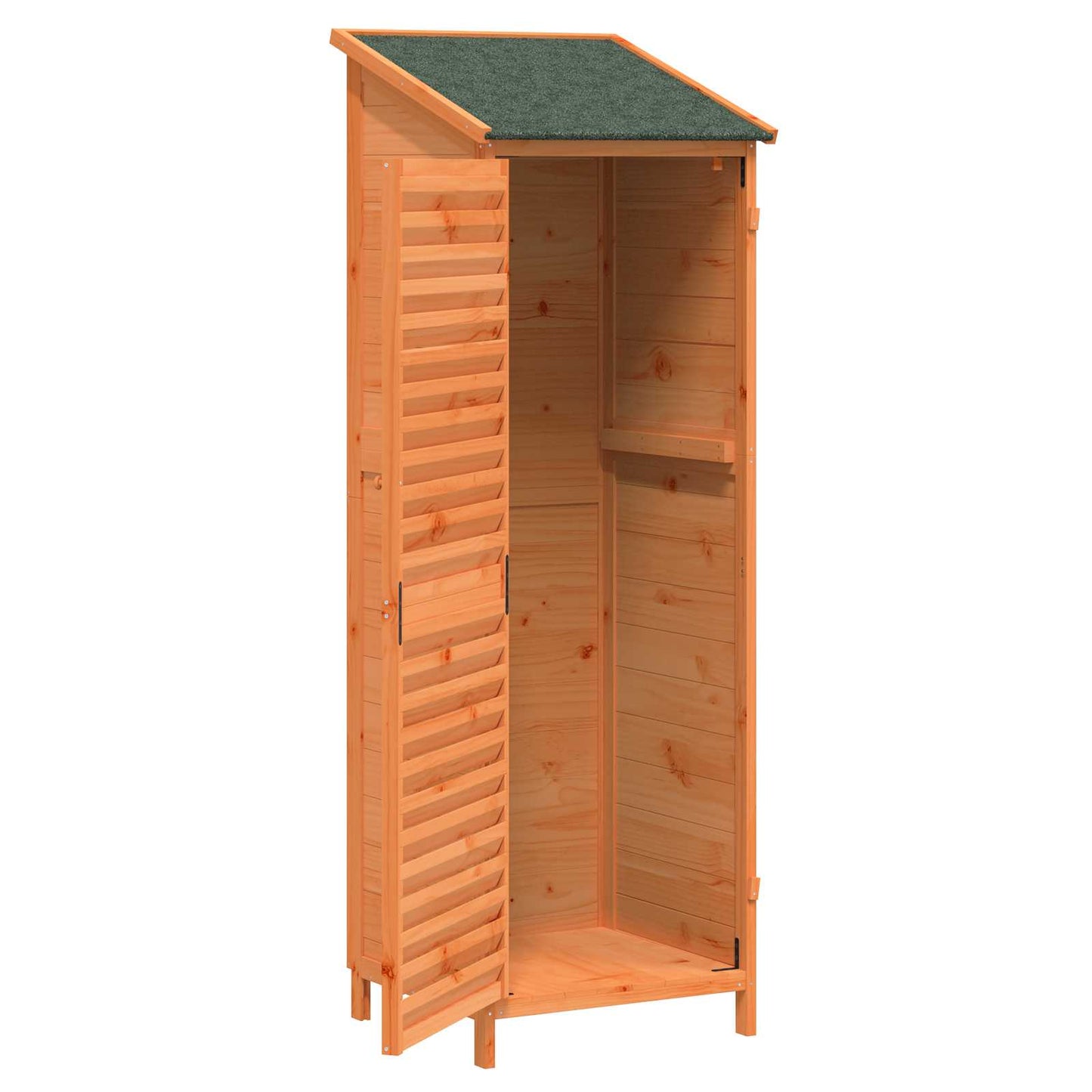 vidaXL Garden Shed with Roof Brown 59 x 56 x 176 cm Solid Fir Wood