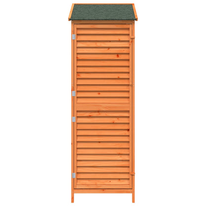 vidaXL Garden Shed with Roof Brown 59 x 56 x 176 cm Solid Fir Wood