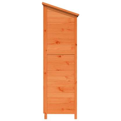 vidaXL Garden Shed with Roof Brown 59 x 56 x 176 cm Solid Fir Wood