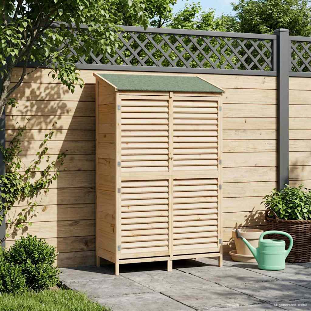 vidaXL Garden Shed Natural 106 x 56 x 176.5 cm Solid Fir Wood