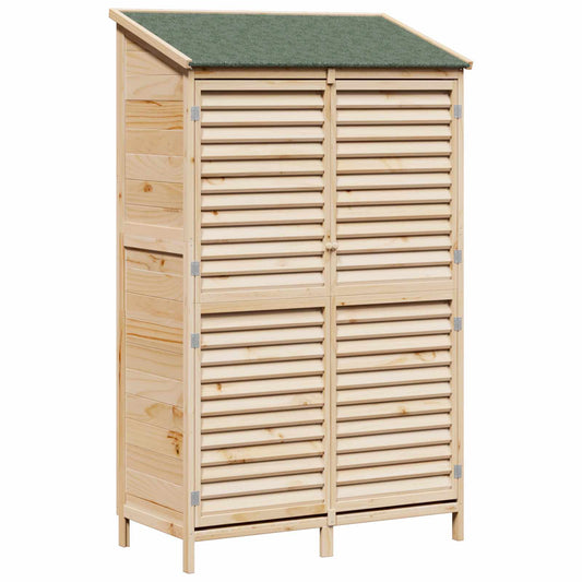 vidaXL Garden Shed Natural 106 x 56 x 176.5 cm Solid Fir Wood