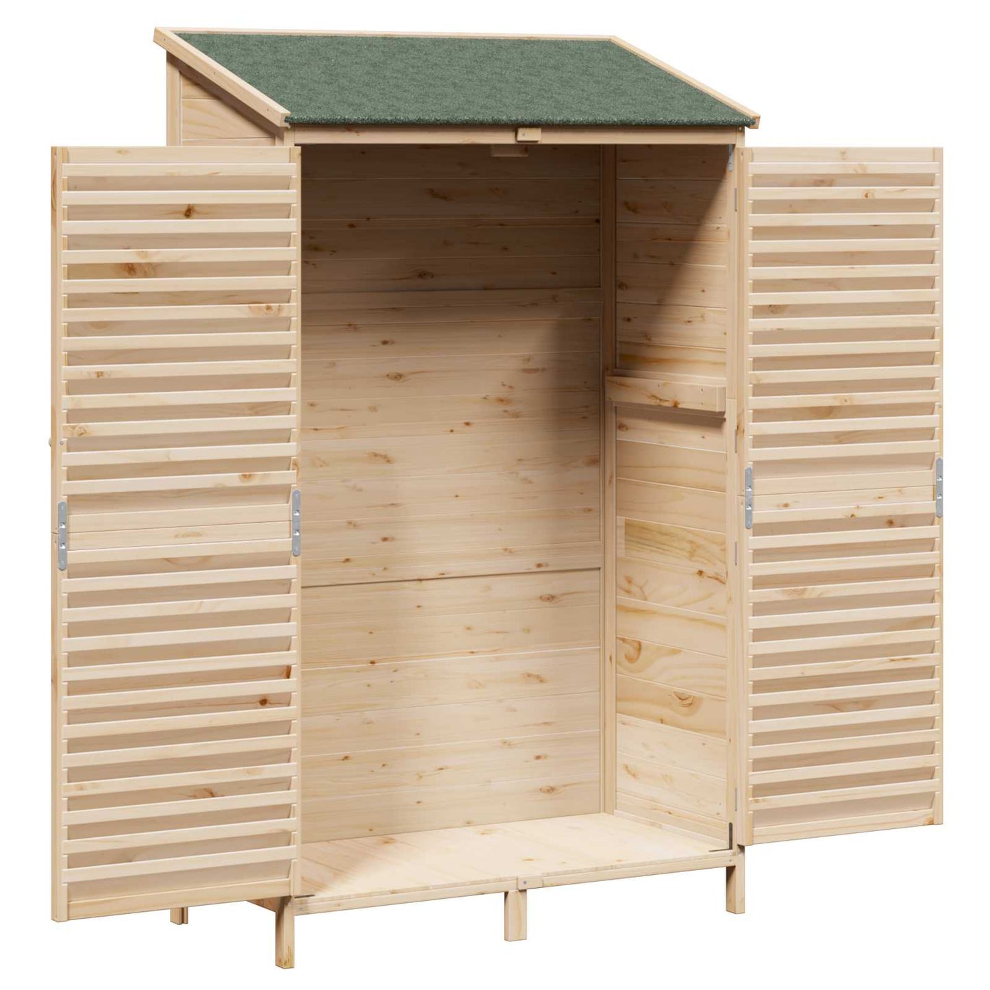 vidaXL Garden Shed Natural 106 x 56 x 176.5 cm Solid Fir Wood