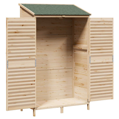 vidaXL Garden Shed Natural 106 x 56 x 176.5 cm Solid Fir Wood