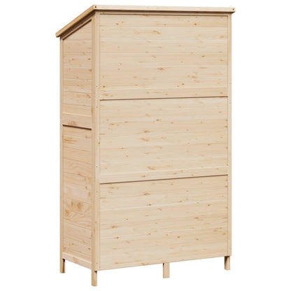vidaXL Garden Shed Natural 106 x 56 x 176.5 cm Solid Fir Wood