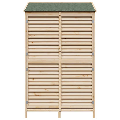 vidaXL Garden Shed Natural 106 x 56 x 176.5 cm Solid Fir Wood