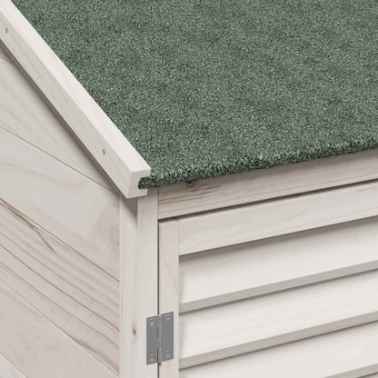 vidaXL Garden Shed with Roof White 106 x 56 x 176.5 cm Solid Fir Wood