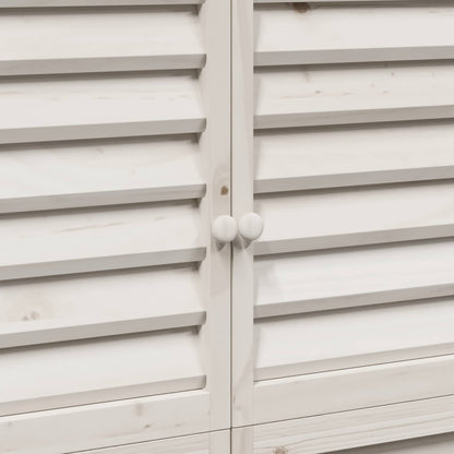 vidaXL Garden Shed with Roof White 106 x 56 x 176.5 cm Solid Fir Wood
