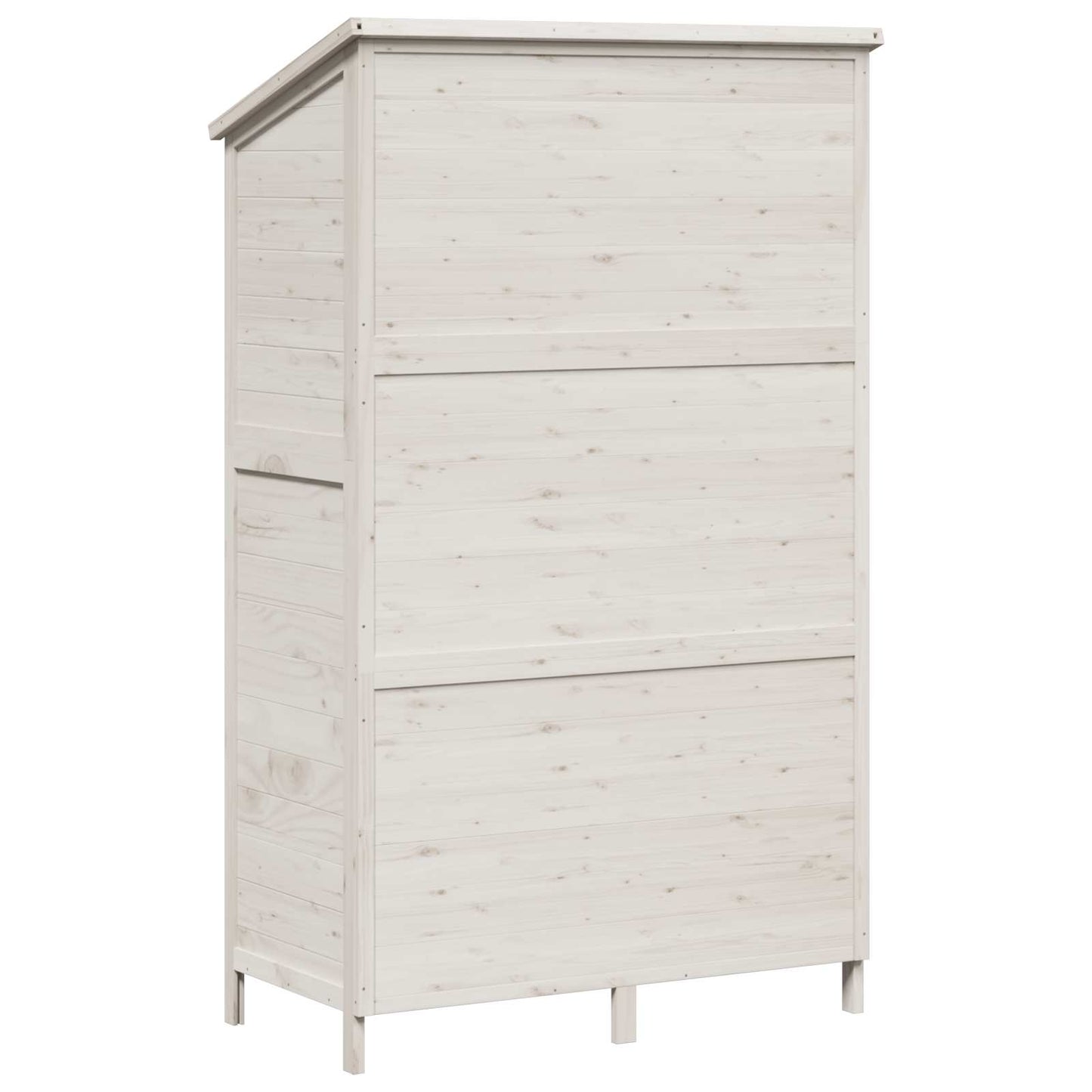 vidaXL Garden Shed with Roof White 106 x 56 x 176.5 cm Solid Fir Wood