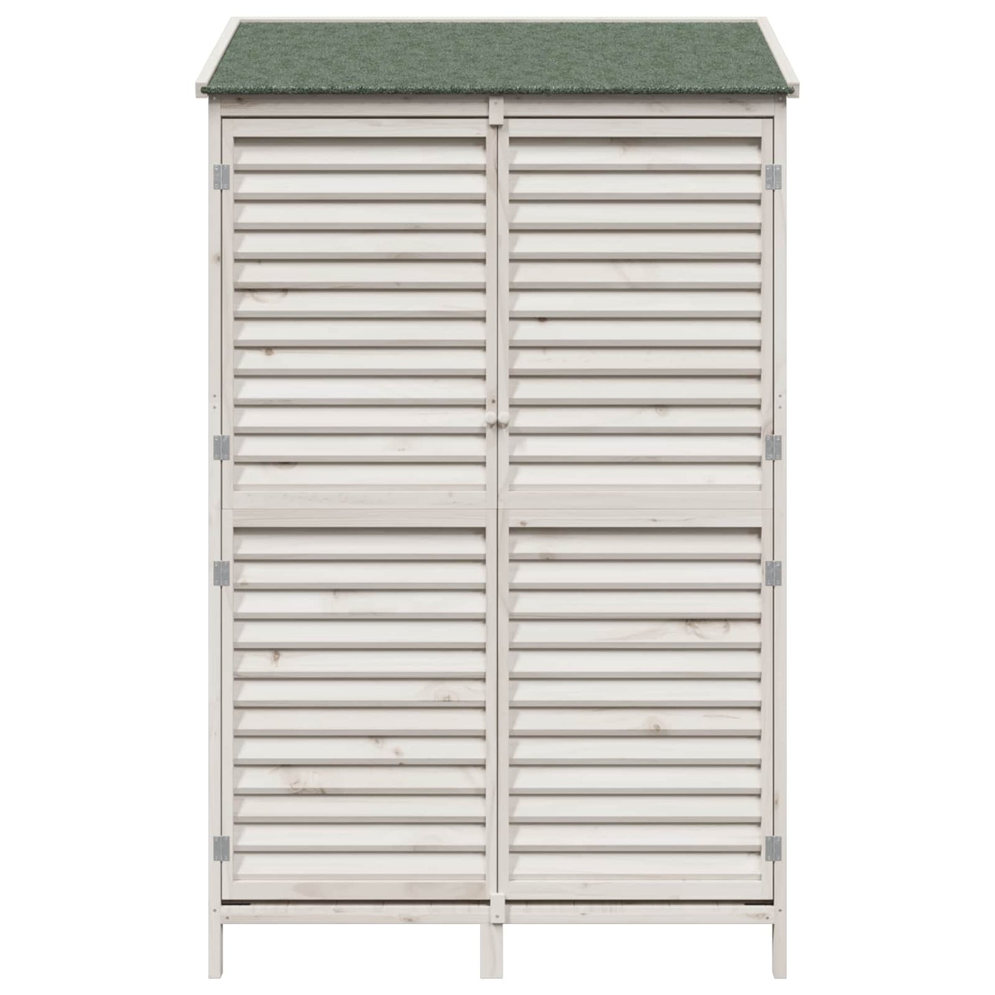 vidaXL Garden Shed with Roof White 106 x 56 x 176.5 cm Solid Fir Wood