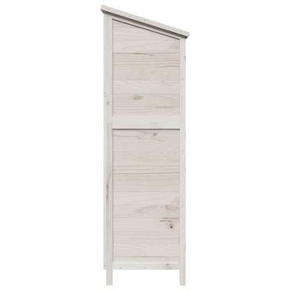 vidaXL Garden Shed with Roof White 106 x 56 x 176.5 cm Solid Fir Wood
