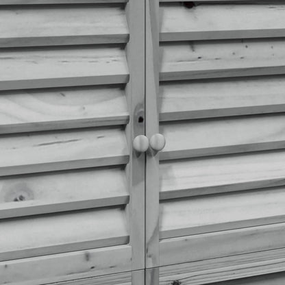vidaXL Garden Shed with Roof Grey 106 x 56 x 176.5 cm Solid Fir Wood