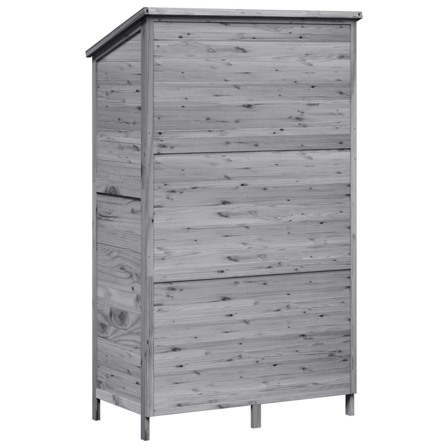 vidaXL Garden Shed with Roof Grey 106 x 56 x 176.5 cm Solid Fir Wood