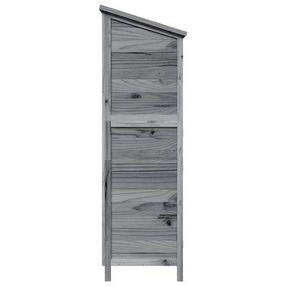 vidaXL Garden Shed with Roof Grey 106 x 56 x 176.5 cm Solid Fir Wood