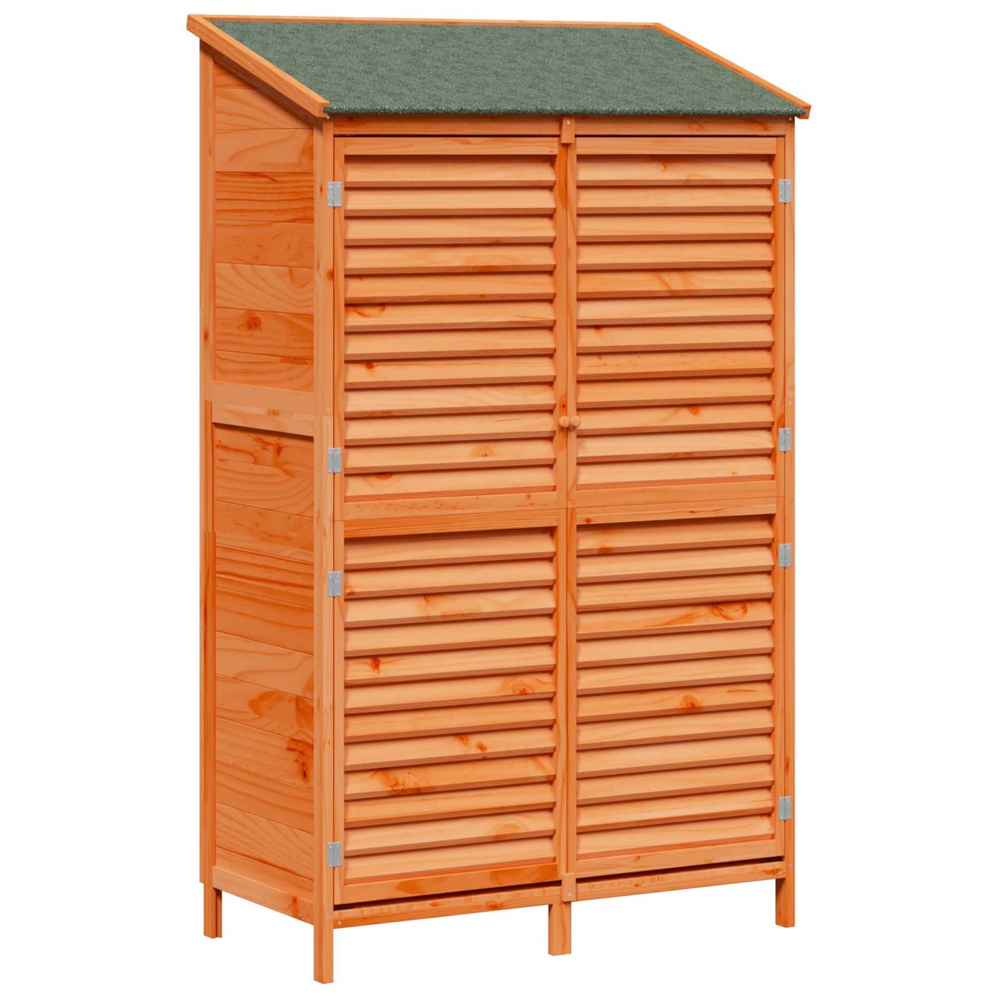 vidaXL Garden Shed with Roof Brown 106 x 56 x 176.5 cm Solid Fir Wood