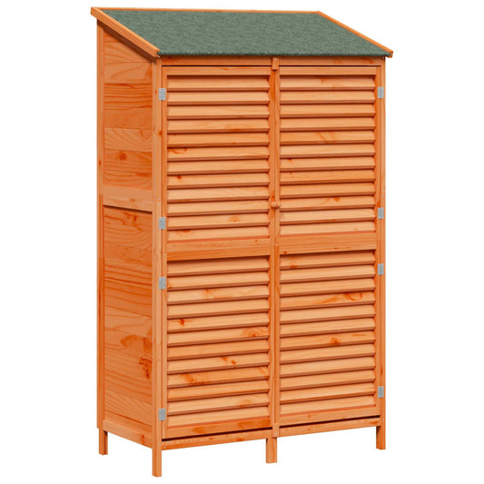 vidaXL Garden Shed Brown 106 x 56 x 176.5 cm Solid Fir Wood