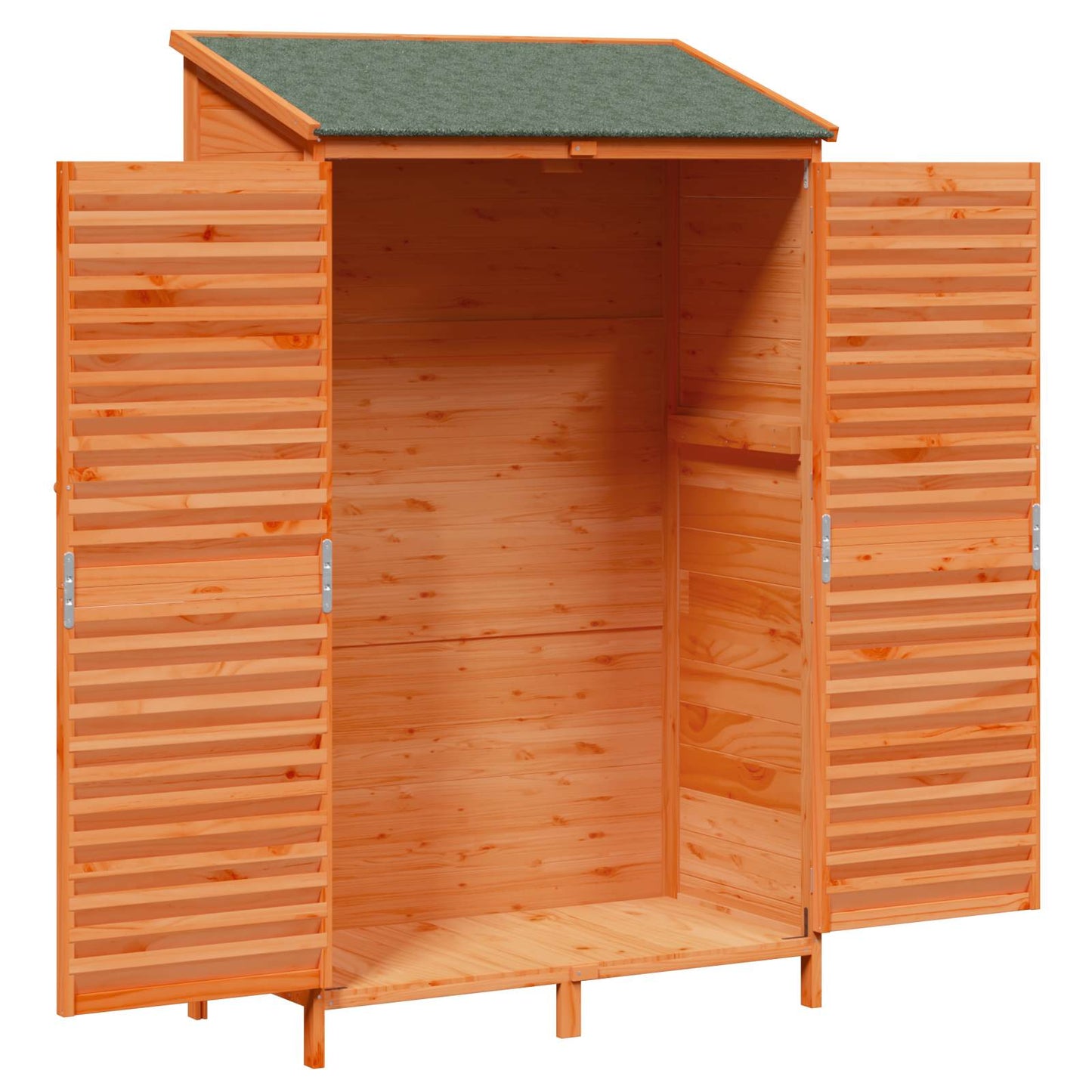 vidaXL Garden Shed with Roof Brown 106 x 56 x 176.5 cm Solid Fir Wood