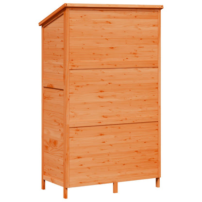 vidaXL Garden Shed with Roof Brown 106 x 56 x 176.5 cm Solid Fir Wood