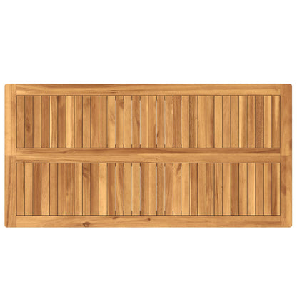 vidaXL Outdoor Bar Set 7 pcs Natural Solid Teak Wood